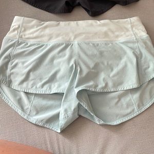 SOLD Light blue Lululemon speed up short 2.5 inch